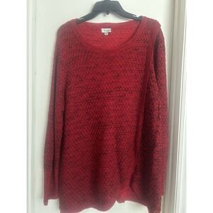 Avenue Women's Long Sweater Red/black Size 18/20